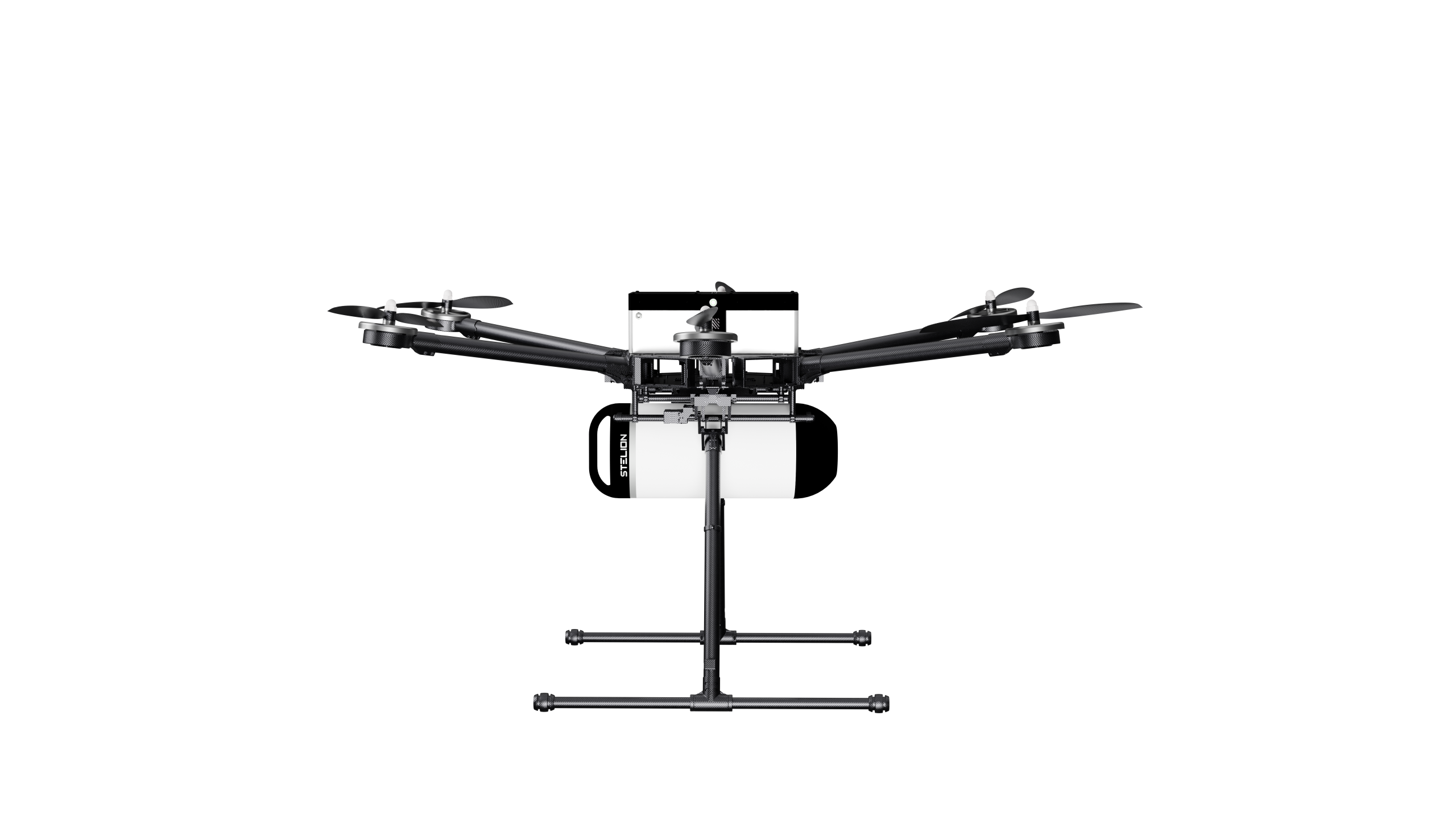 Hydrogen storage system installed on a hydrogen-powered drone Hydrogen-powered drone equipped with a fuel cell and hydrogen storage tank