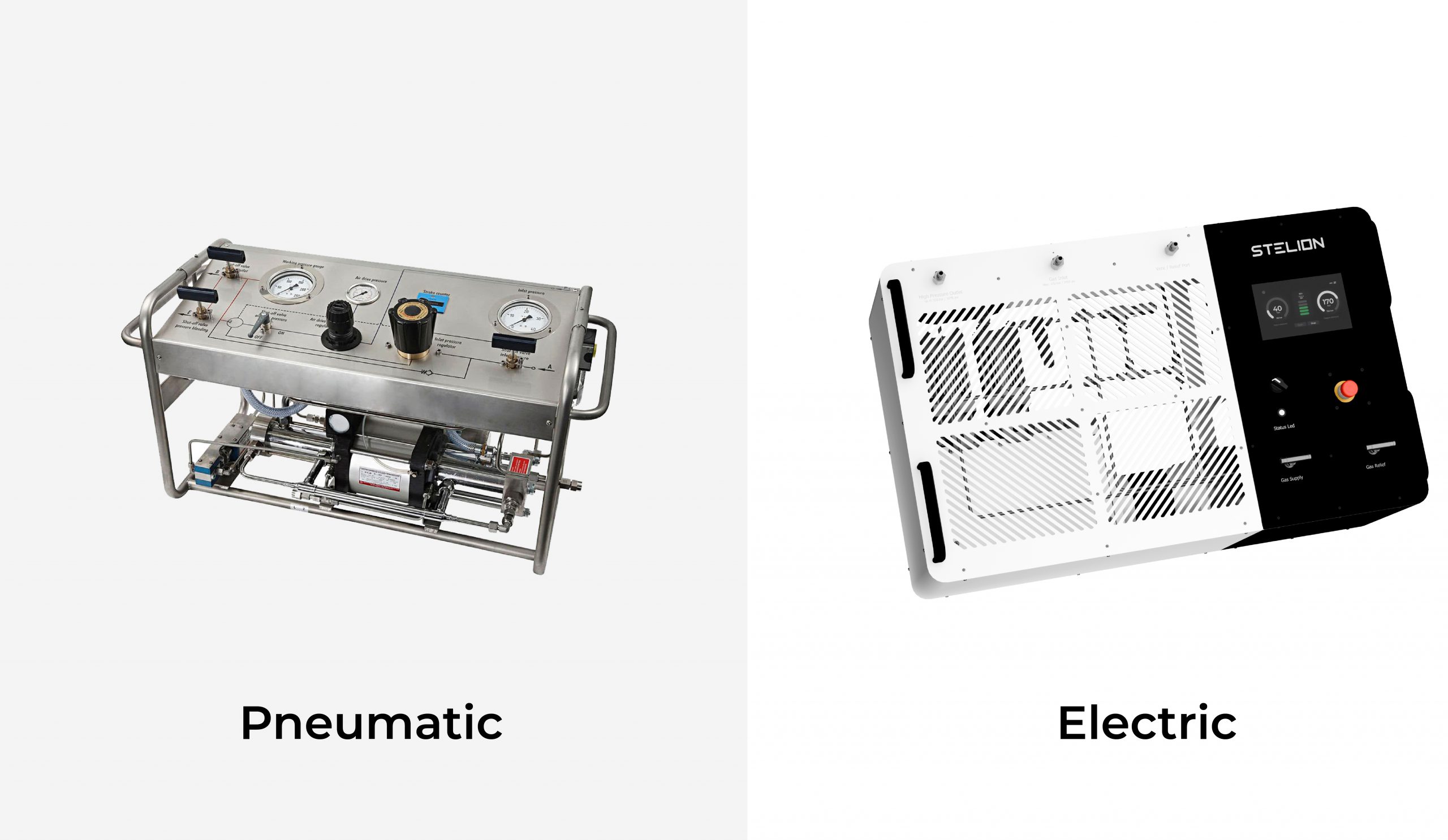 Electric vs pneumatic gas booster Electric gas booster vs pneumatic gas booster comparison