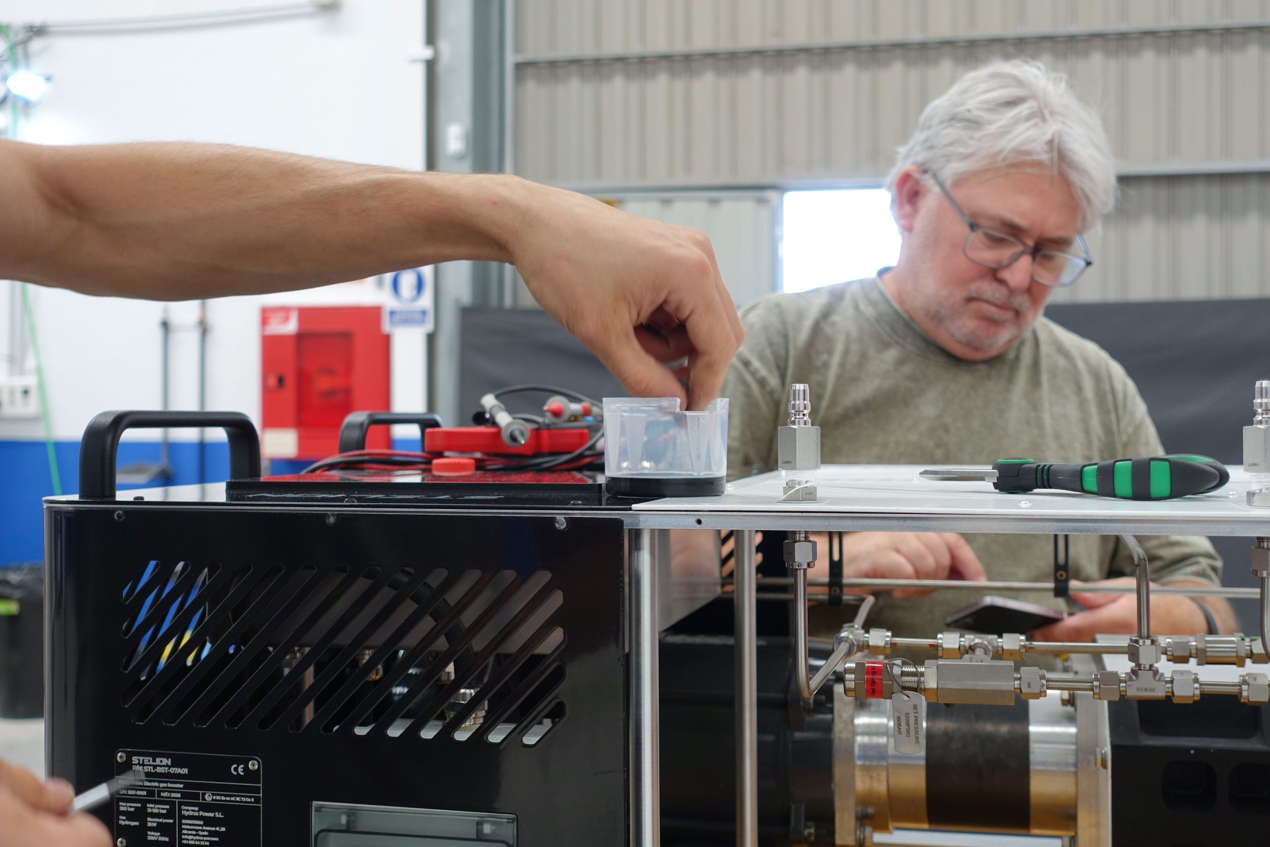 STELION Booster Station stainless steel piping installed during European certification process
